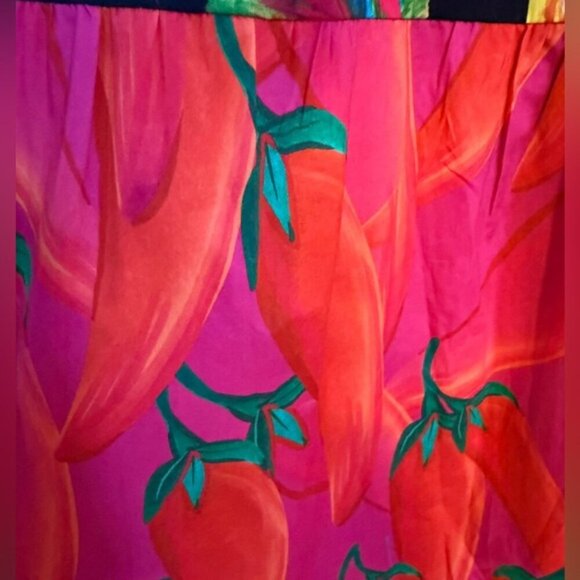 FARM Rio Multicolor Banana Print Boho Maxi Dress - Size L - Picture 5 of 14